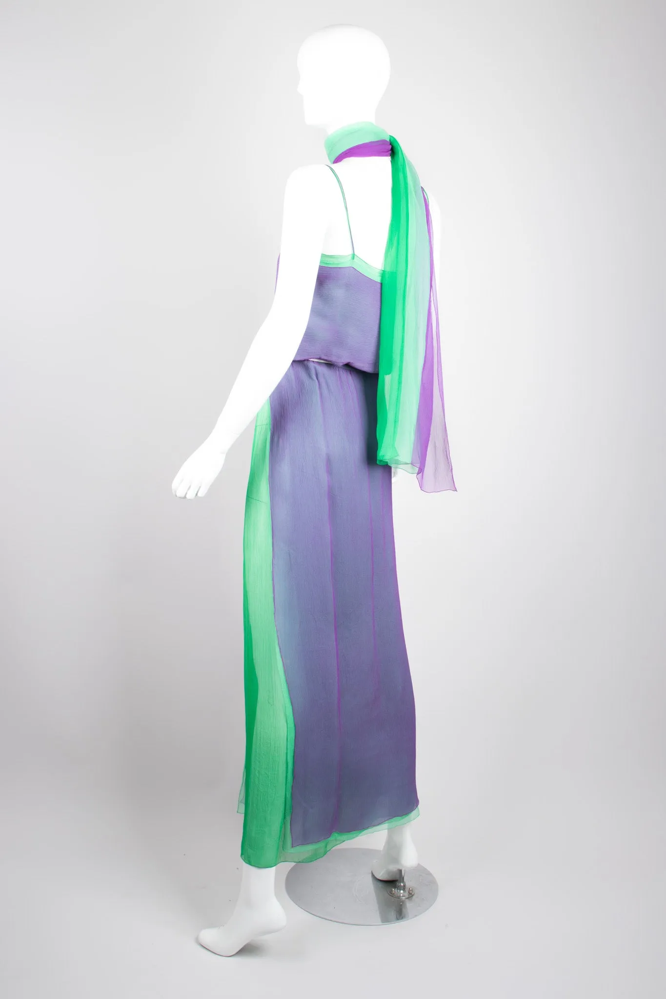 Layered Chiffon Top & Skirt Set