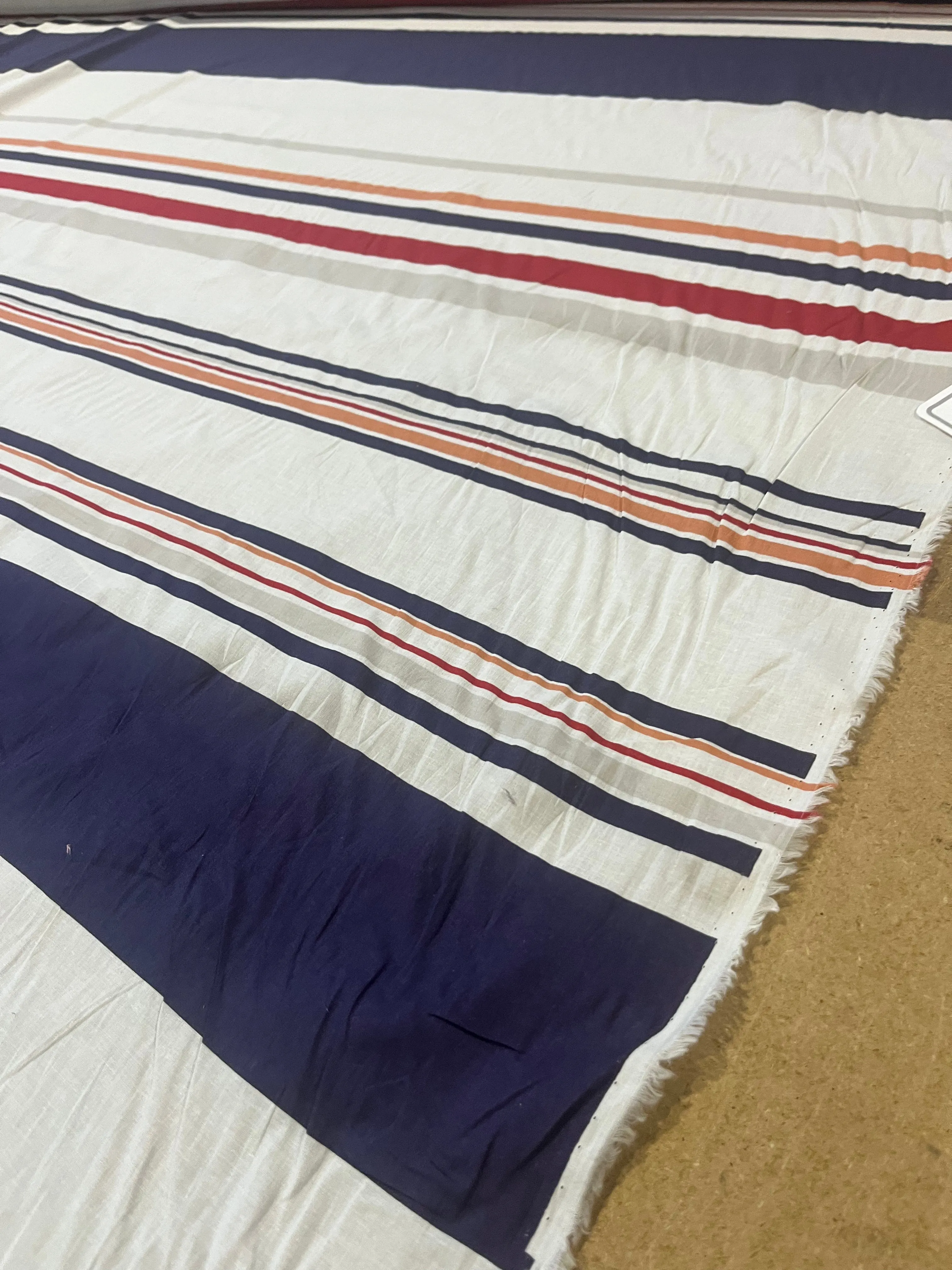 LC cotton voile irregular stripe