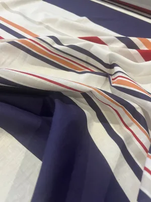 LC cotton voile irregular stripe