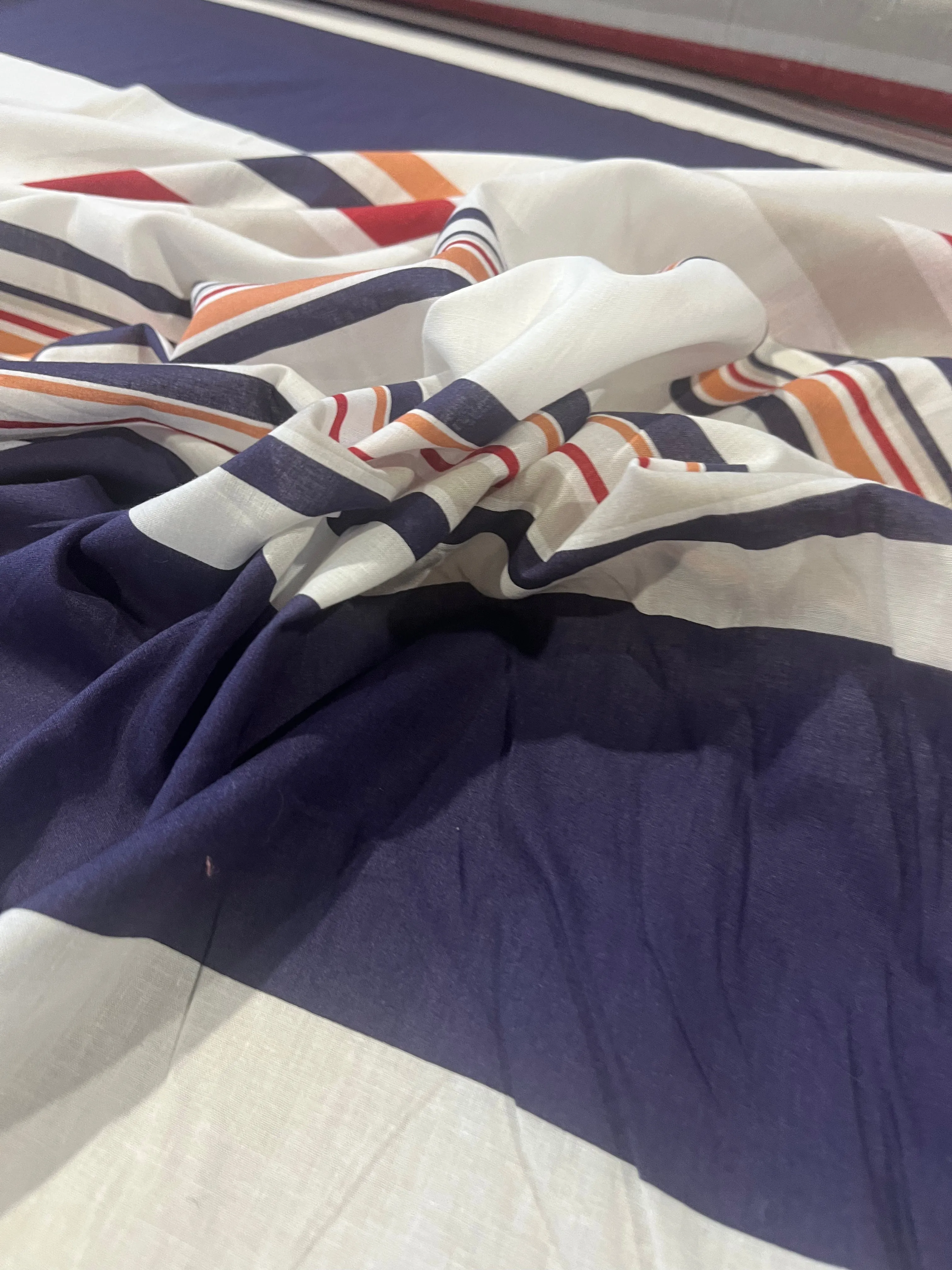 LC cotton voile irregular stripe