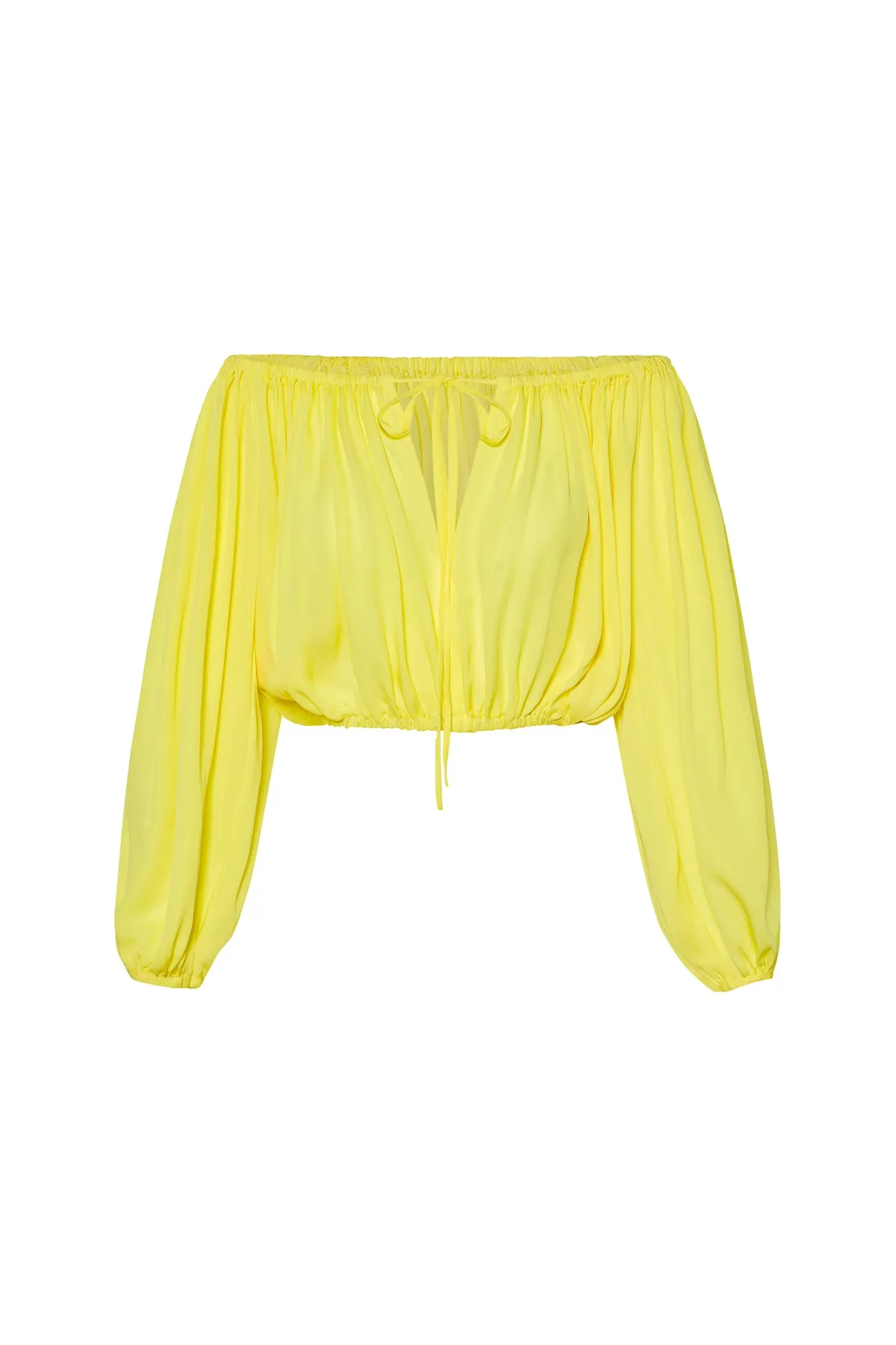 Lemon Sheer Flow Blouse