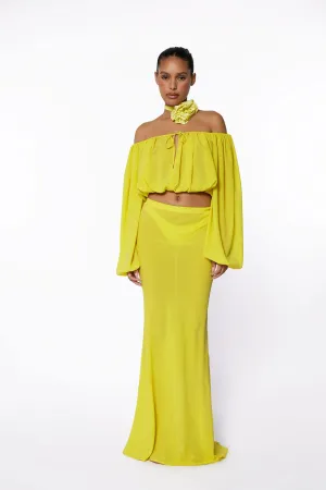 Lemon Sheer Shimmy Skirt