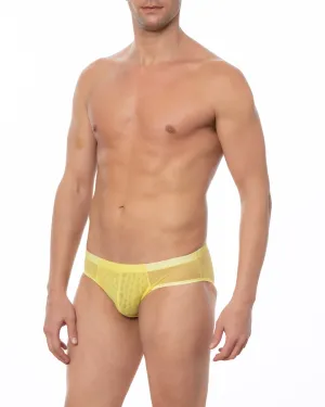 Lemon Yellow - JASPER Sheer Mesh Bikini Brief