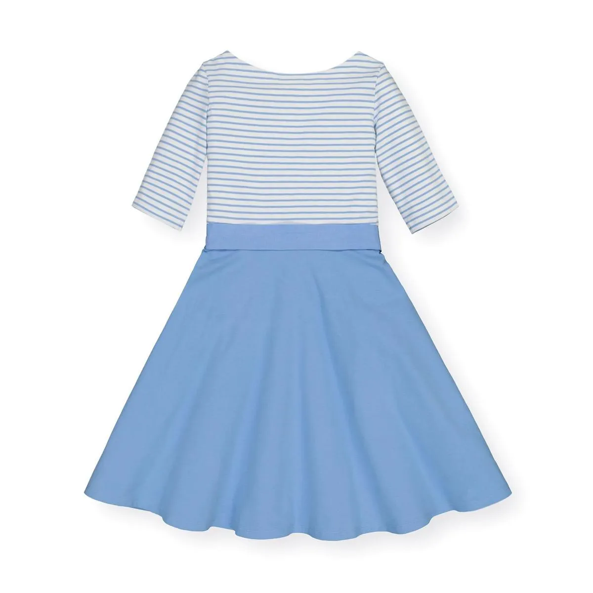 Lightweight Blocked Skater Dress - Periwinkle Colorblock