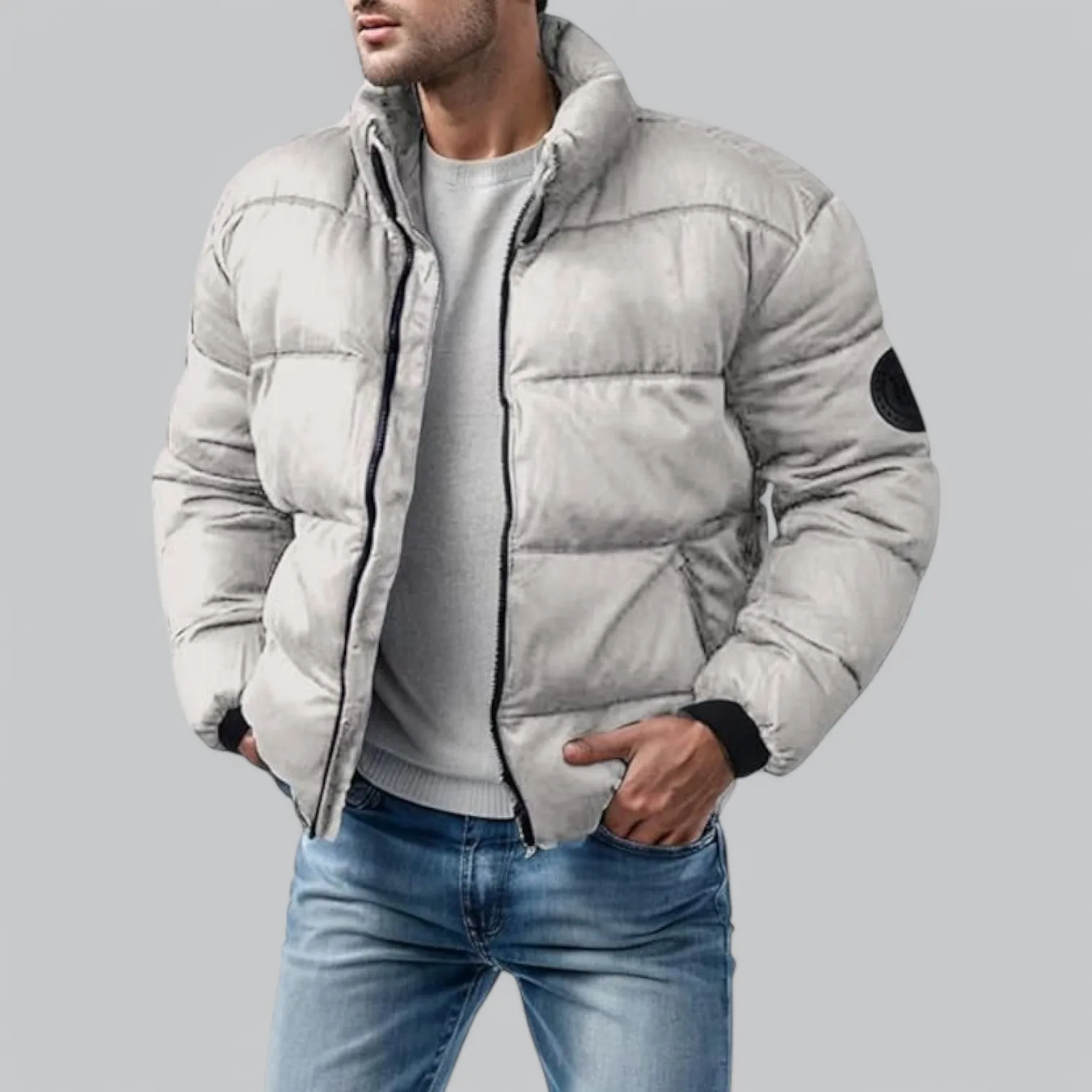 Lightweight Puffer Jacket for Men | Mock Bomber Style, Insulated, Water-Resistant & Comfortable Fit