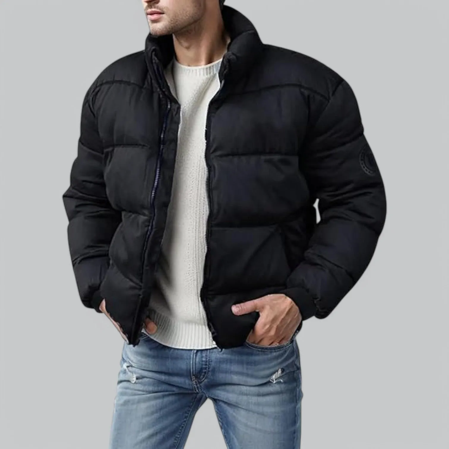 Lightweight Puffer Jacket for Men | Mock Bomber Style, Insulated, Water-Resistant & Comfortable Fit