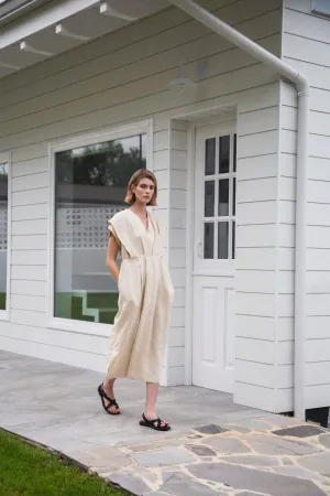Linda Dress in White Linen