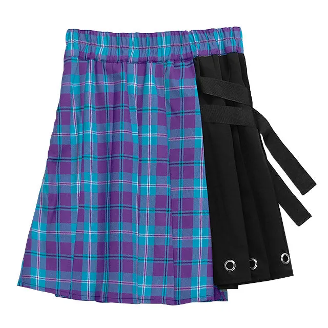 Listen Flavor Asymmetrical Pleated Skirt
