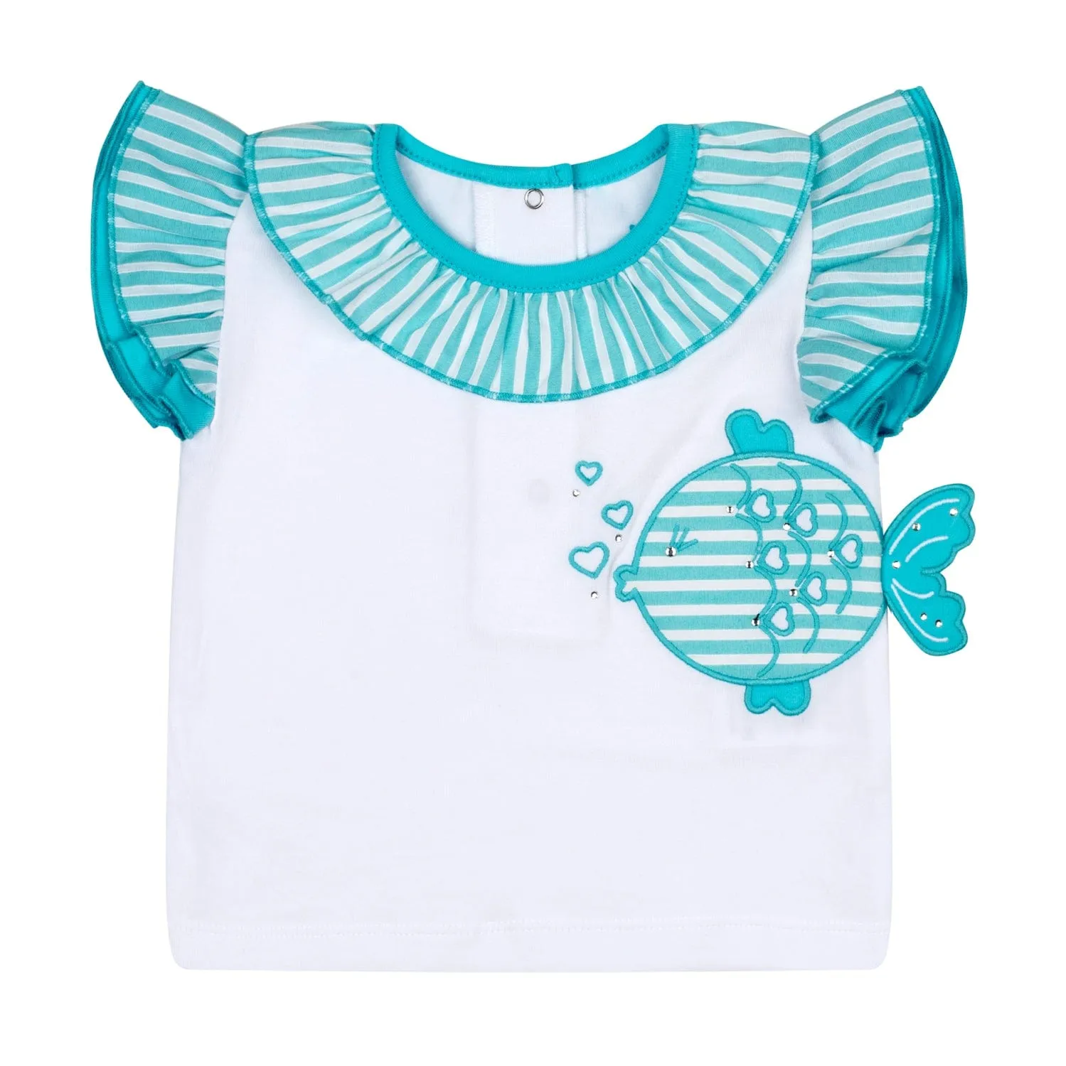 LITTLE A - Khloe Little Fish Jam Pant Set - White