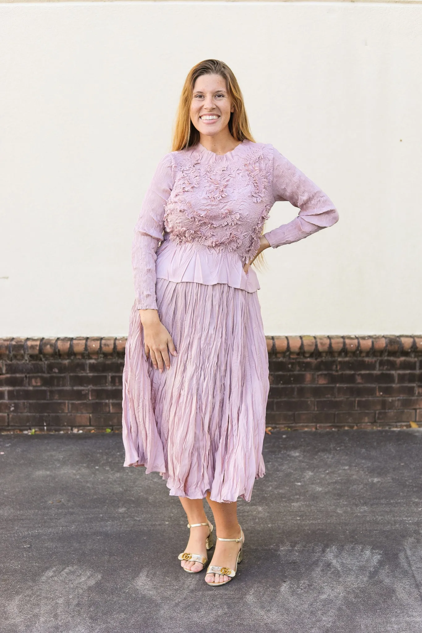 Little Silky Pleated Set