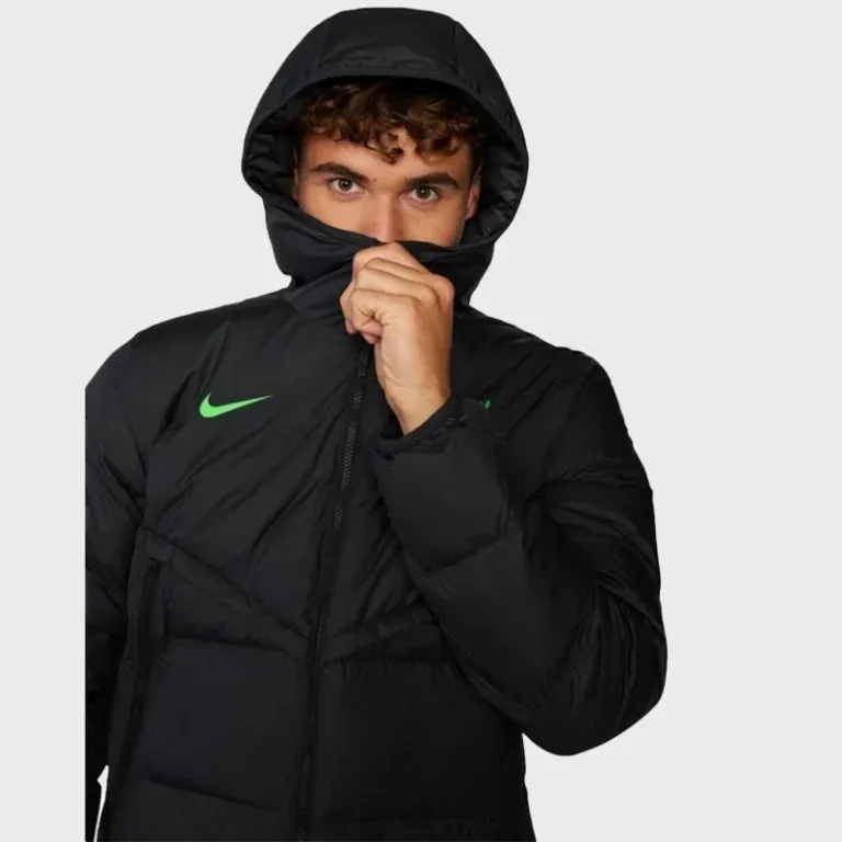 Liverpool Black Puffer Jacket Long