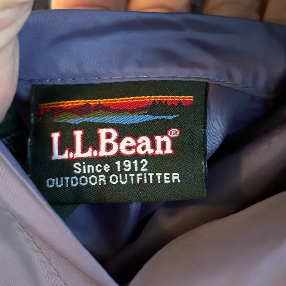 L.L. Bean Down Insulated Reversible Purple Zip Up Puffer Jacket Size Med…