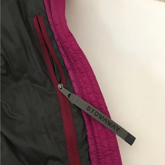 L.L. Bean | Downtek Stowaway Magenta Down Vest, Women's Small (Regular)