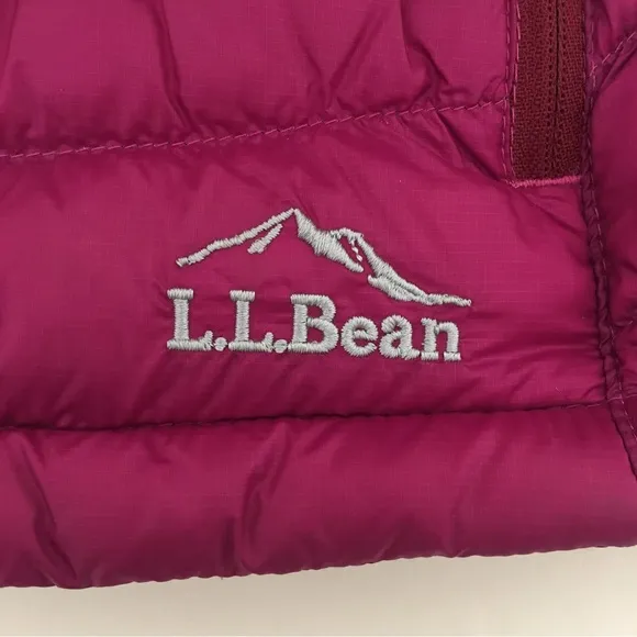 L.L. Bean | Downtek Stowaway Magenta Down Vest, Women's Small (Regular)