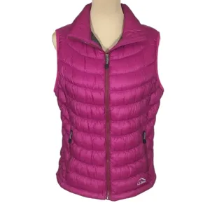 L.L. Bean | Downtek Stowaway Magenta Down Vest, Women's Small (Regular)