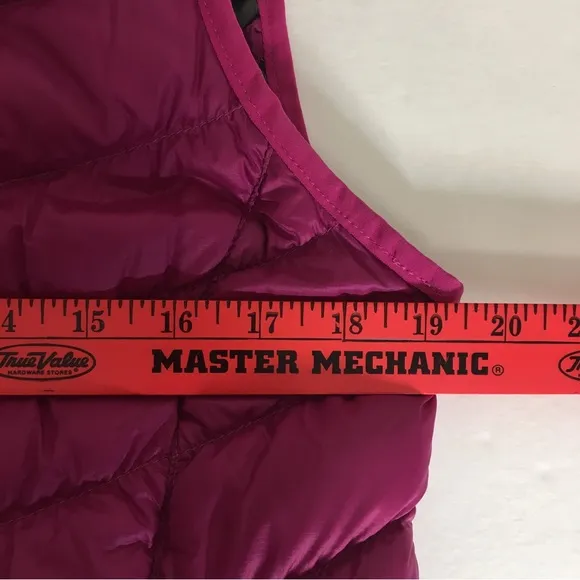 L.L. Bean | Downtek Stowaway Magenta Down Vest, Women's Small (Regular)