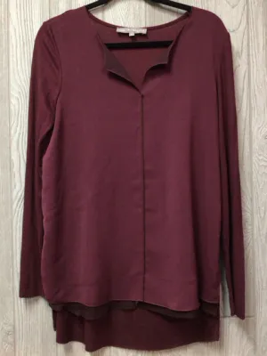 Lola & Sophie. Burgundy Top Size Large