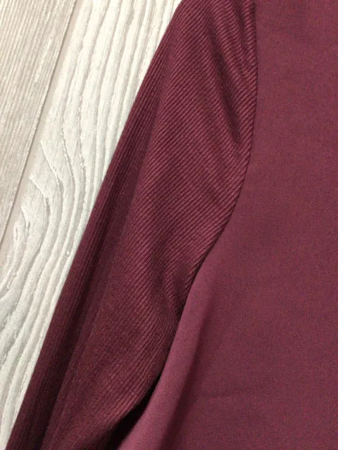Lola & Sophie. Burgundy Top Size Large