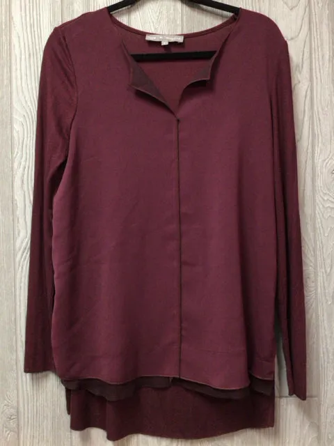 Lola & Sophie. Burgundy Top Size Large
