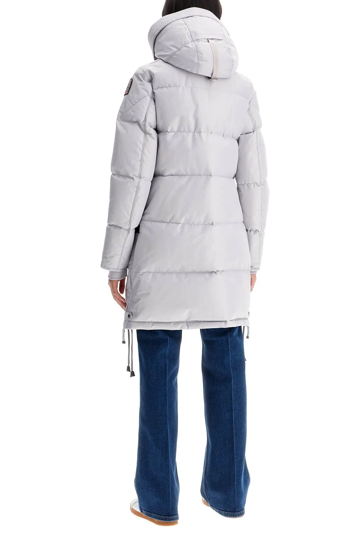 long bear hooded down jacket