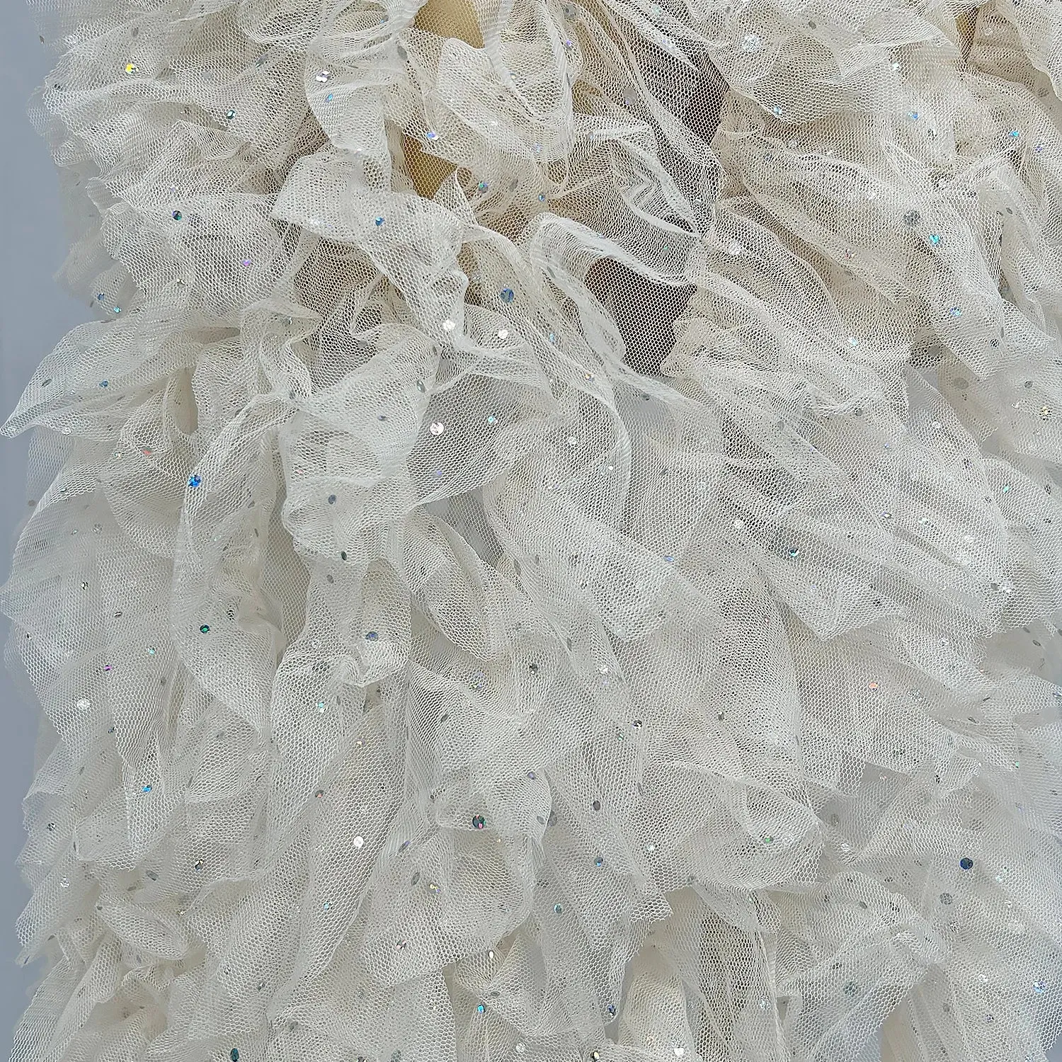 Long Elegant White Flower Banquet Dress