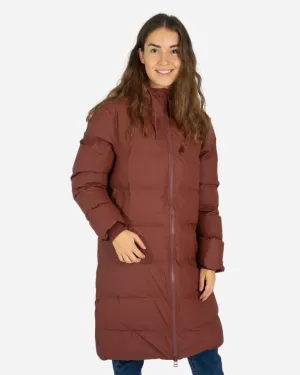 Long Puffer Jacket - Maroon