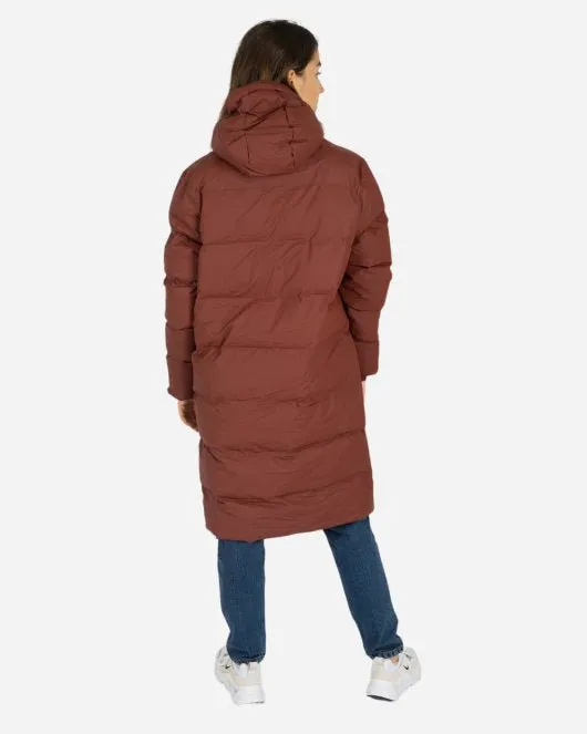 Long Puffer Jacket - Maroon