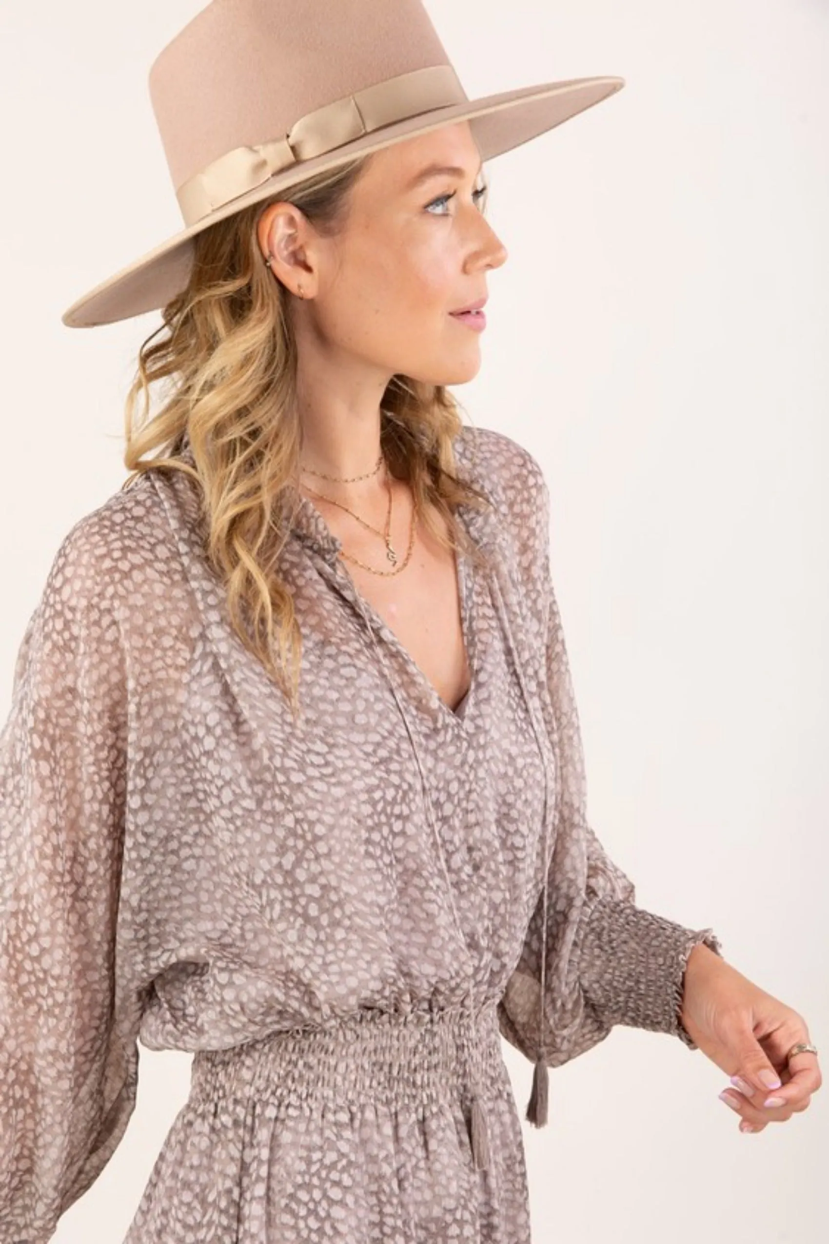 Look At Me Now Taupe Dress - FINAL SALE