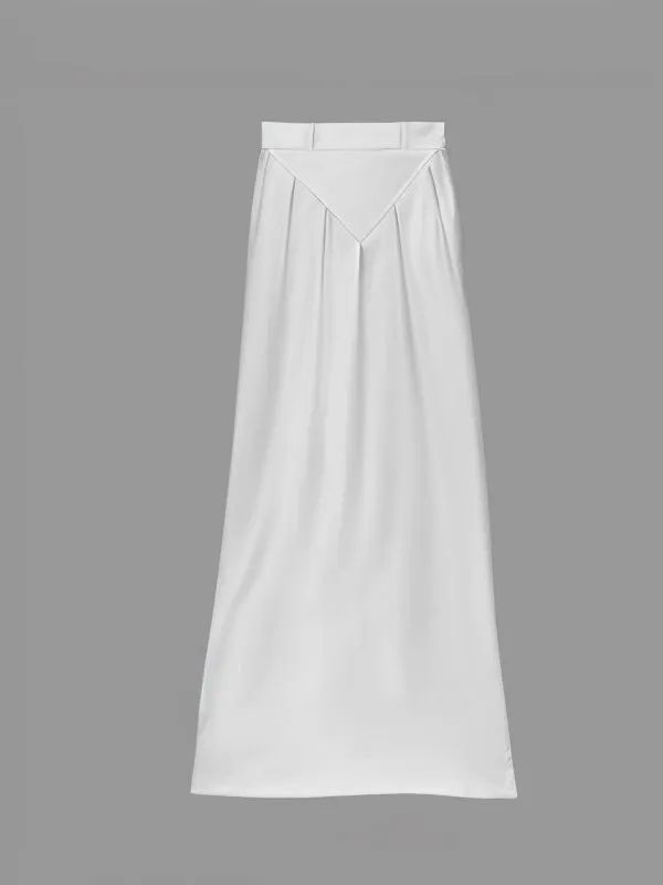 Loose Belted Pleated Pockets Solid Color Split-Joint Zipper Skirts Bottoms