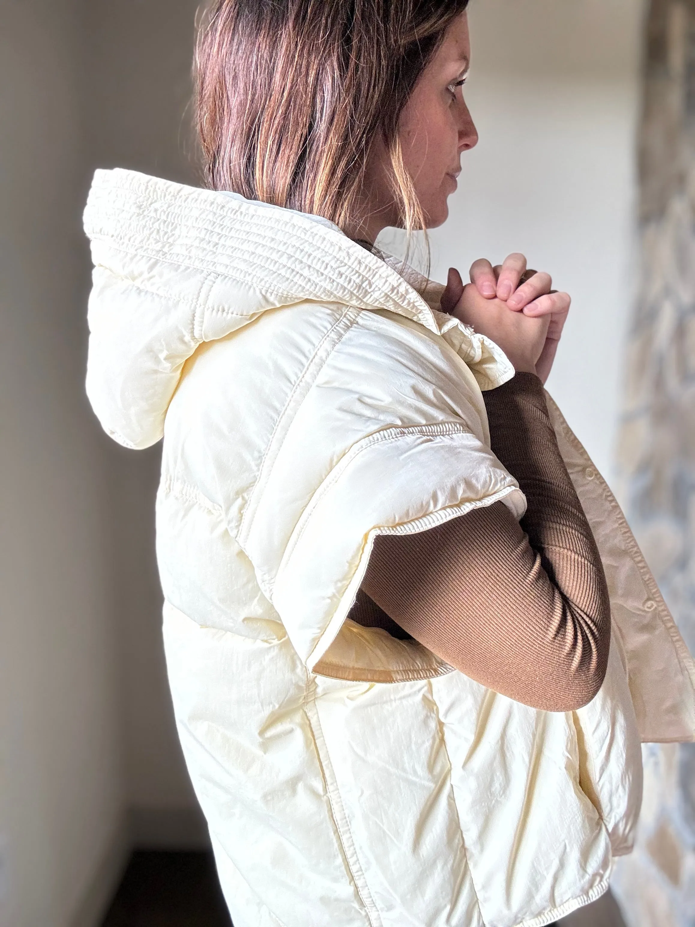 lottie convertible quilted jacket   vest