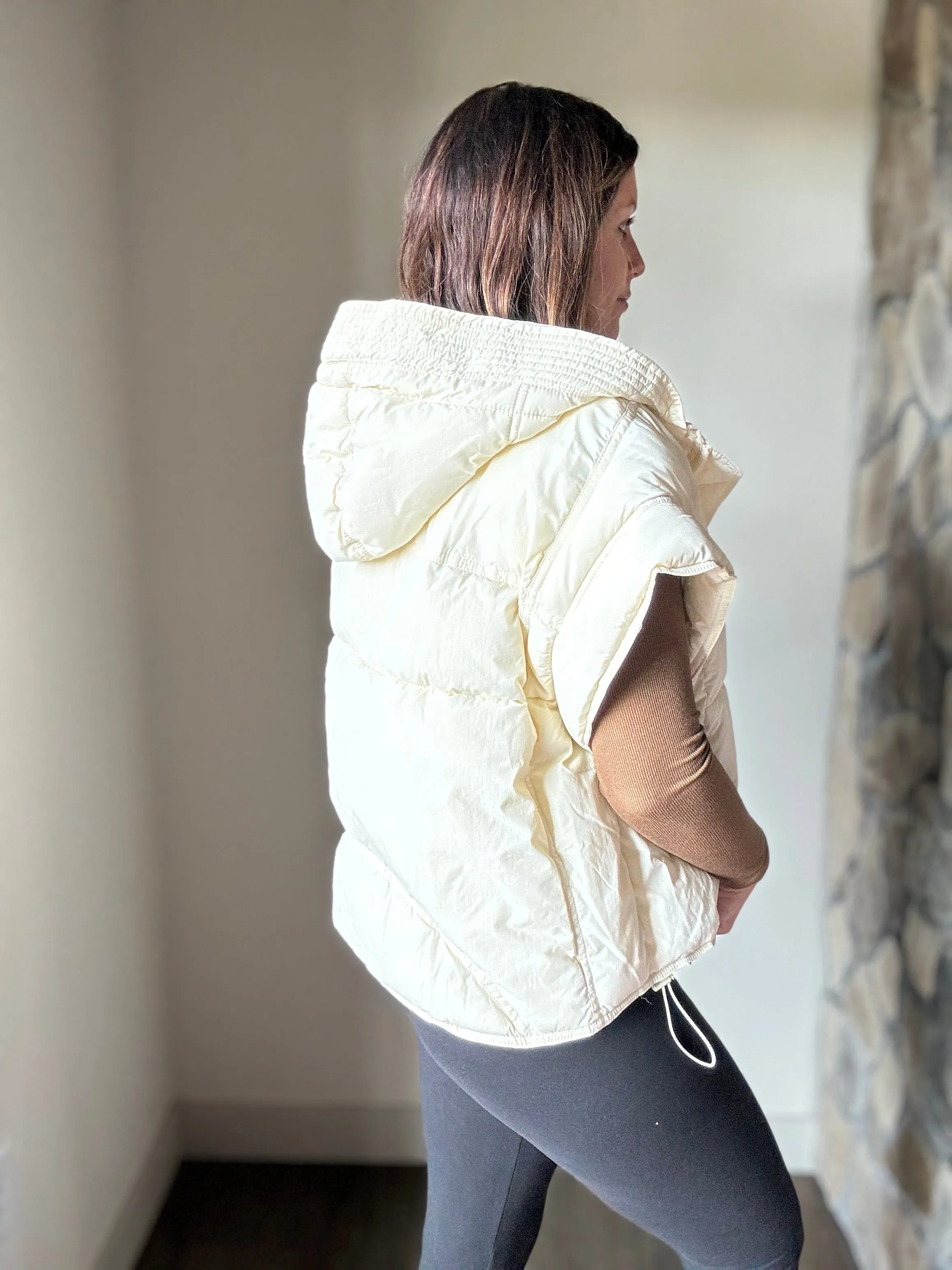 lottie convertible quilted jacket   vest