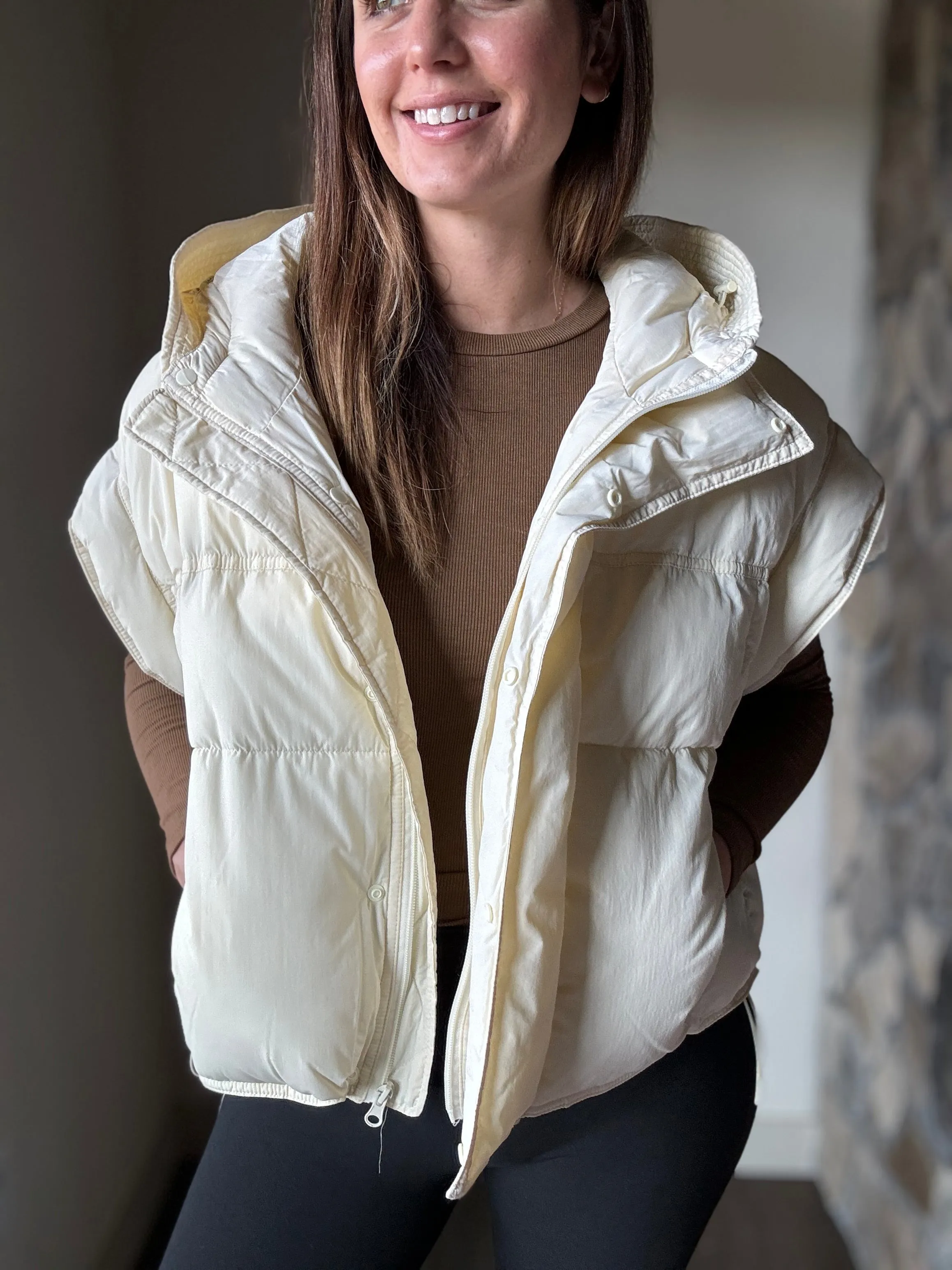 lottie convertible quilted jacket   vest