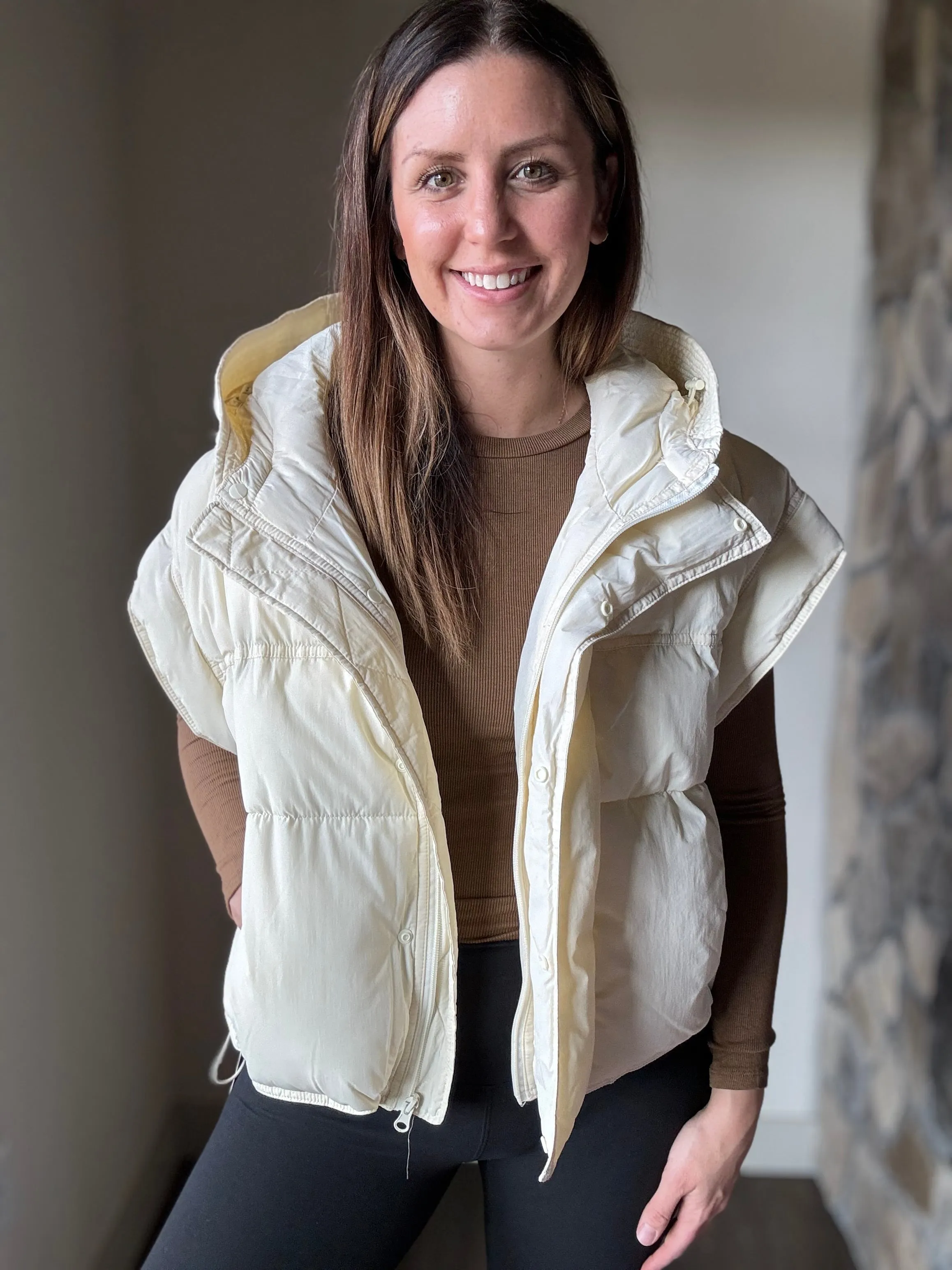 lottie convertible quilted jacket   vest