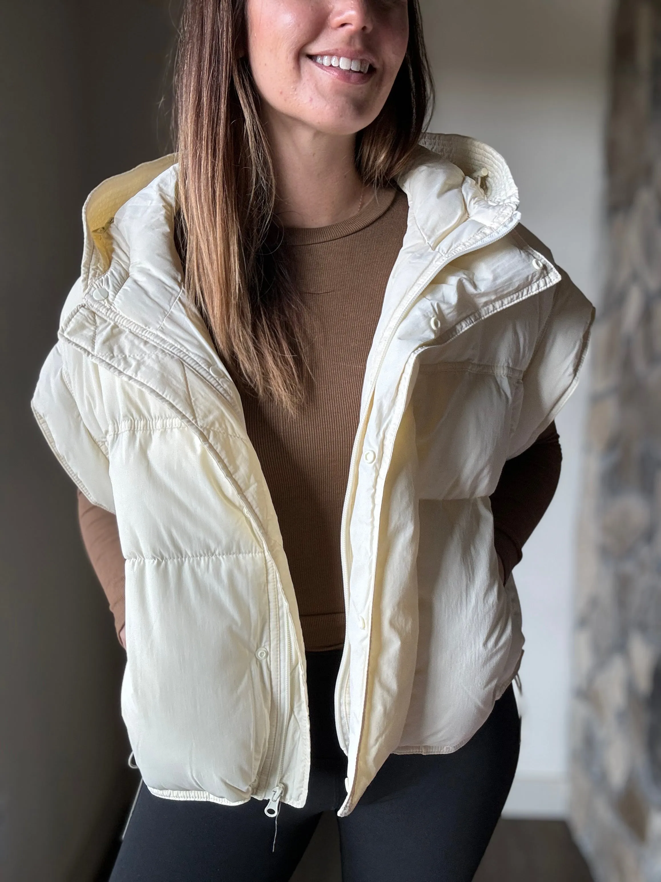 lottie convertible quilted jacket   vest