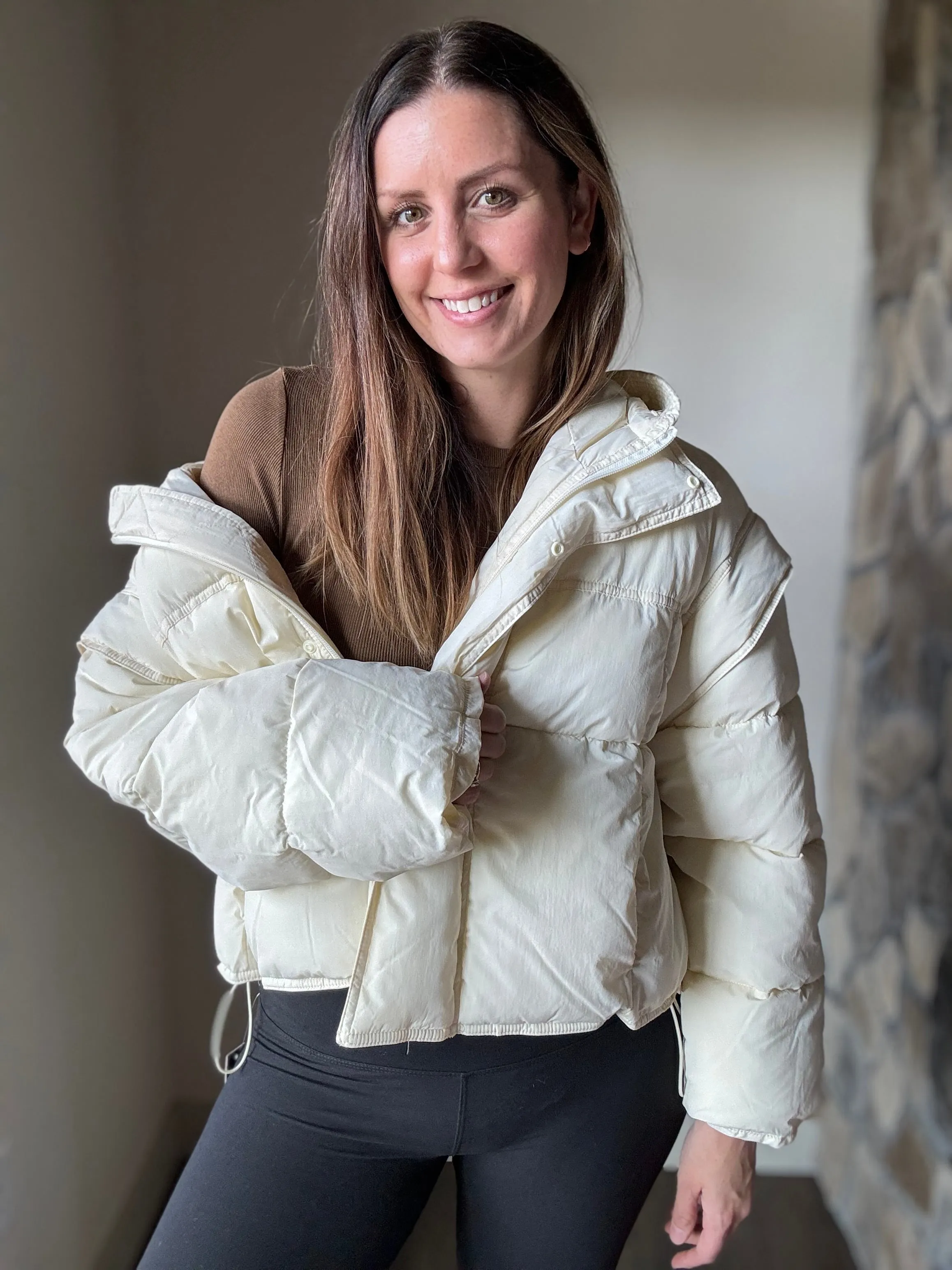 lottie convertible quilted jacket   vest