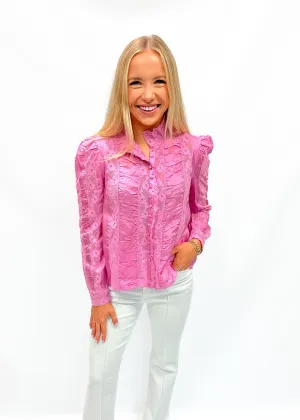 Love Shack Fancy Jacque Top - Tulip Pink