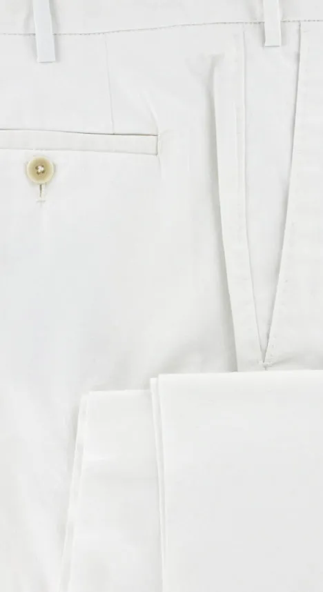 Luigi Borrelli White Pants – Size: 44 US / 60 EU