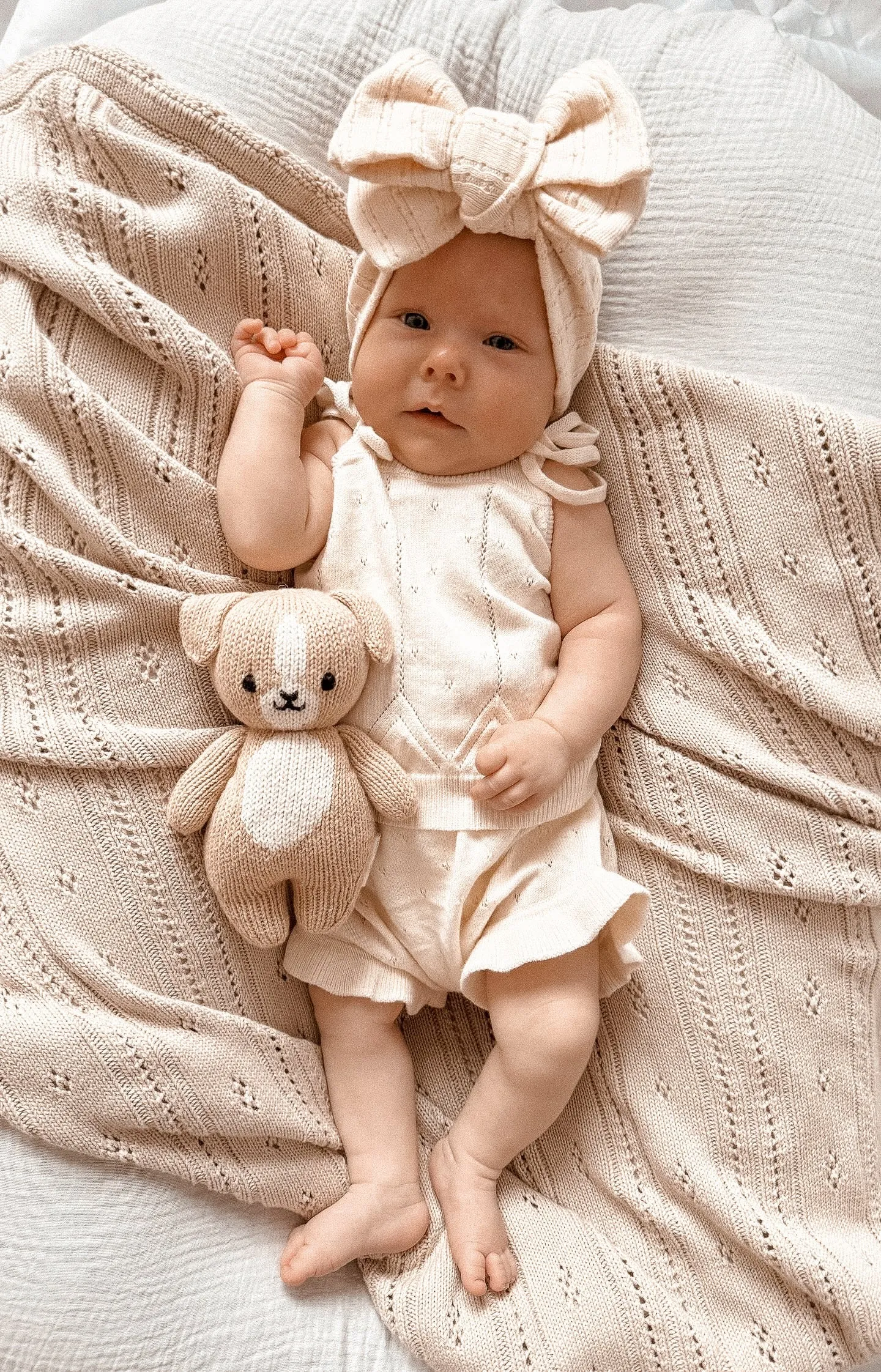 Luna   Luca Pointelle Summer Set - Cream