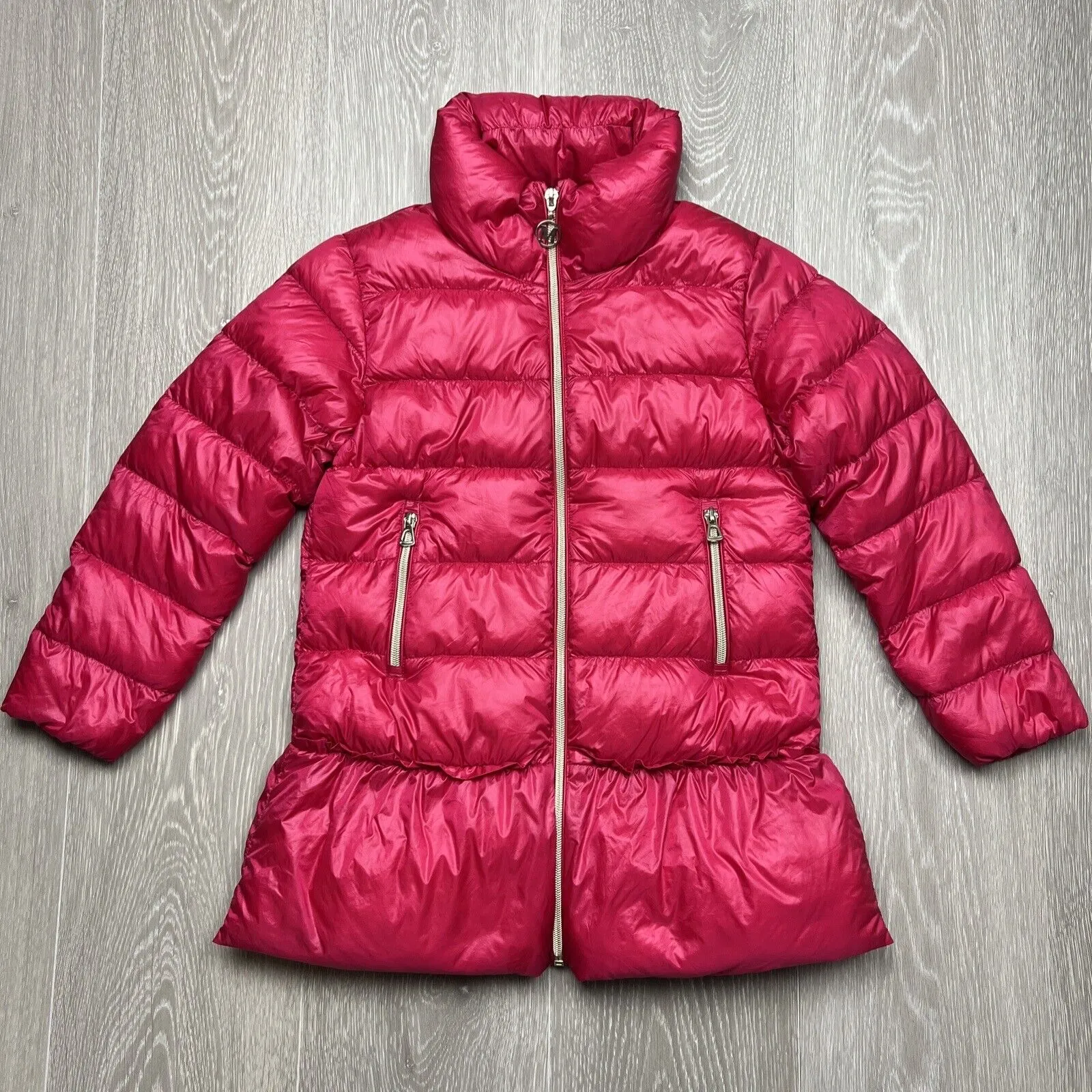 Marc & Janie Girls Pink Duck Down Puffer Jacket Size 7T
