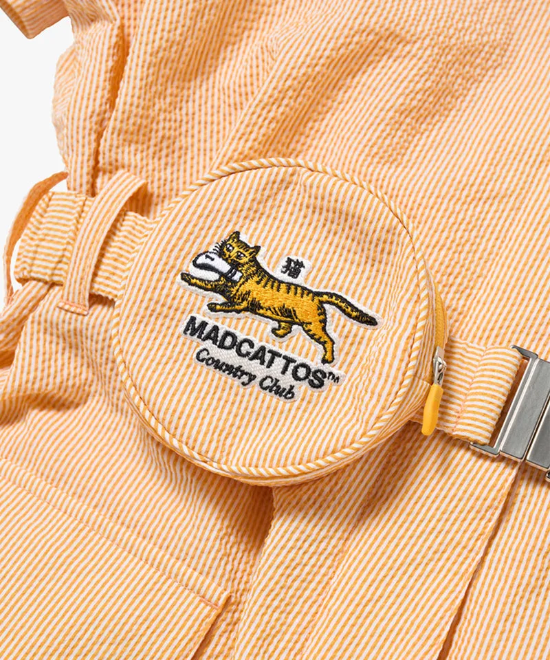 MC Women's Seersucker Romper -  Yellow