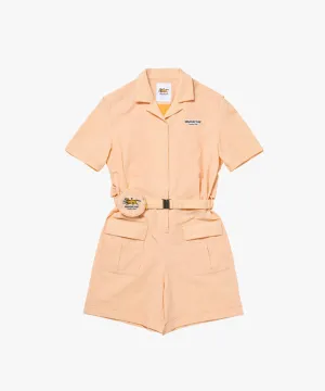 MC Women's Seersucker Romper -  Yellow