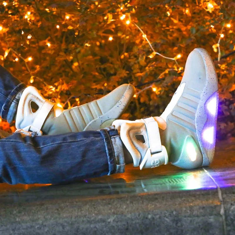 Men basketball shoes Led light shoes men sneakers High quality "Back to Future"led glowing shoes for men cosplay high top shoes