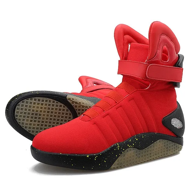 Men basketball shoes Led light shoes men sneakers High quality "Back to Future"led glowing shoes for men cosplay high top shoes