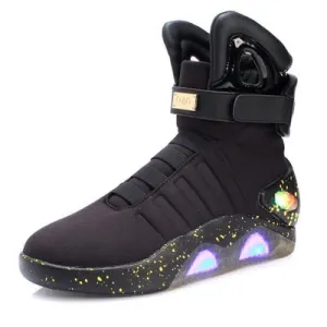 Men basketball shoes Led light shoes men sneakers High quality "Back to Future"led glowing shoes for men cosplay high top shoes