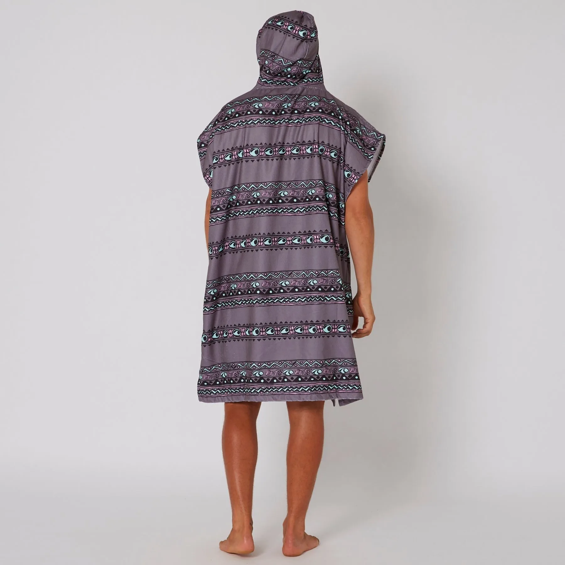 Mens Digital Hooded Poncho - Charcoal