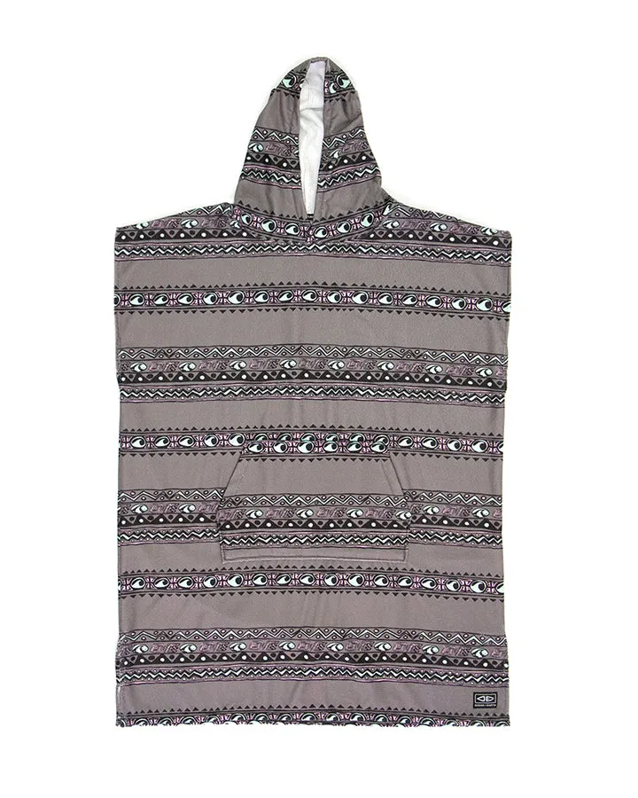 Mens Digital Hooded Poncho - Charcoal