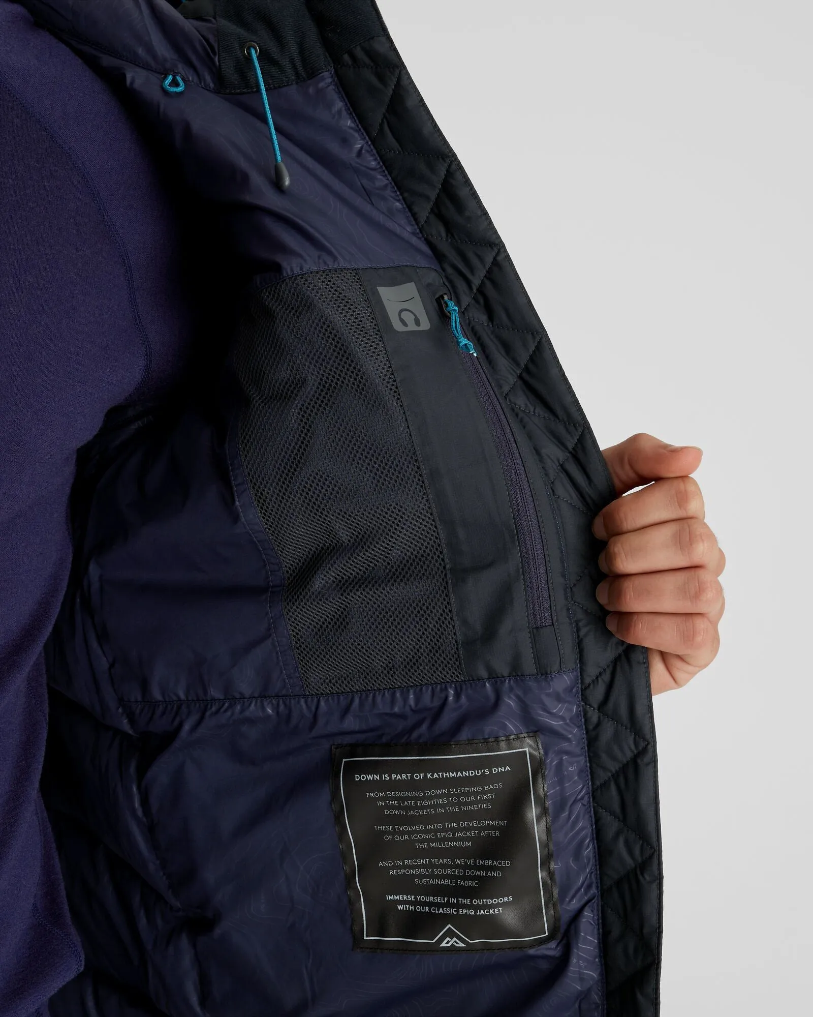 Men's Epiq Hooded Down Jacket - Eddy/Meteor