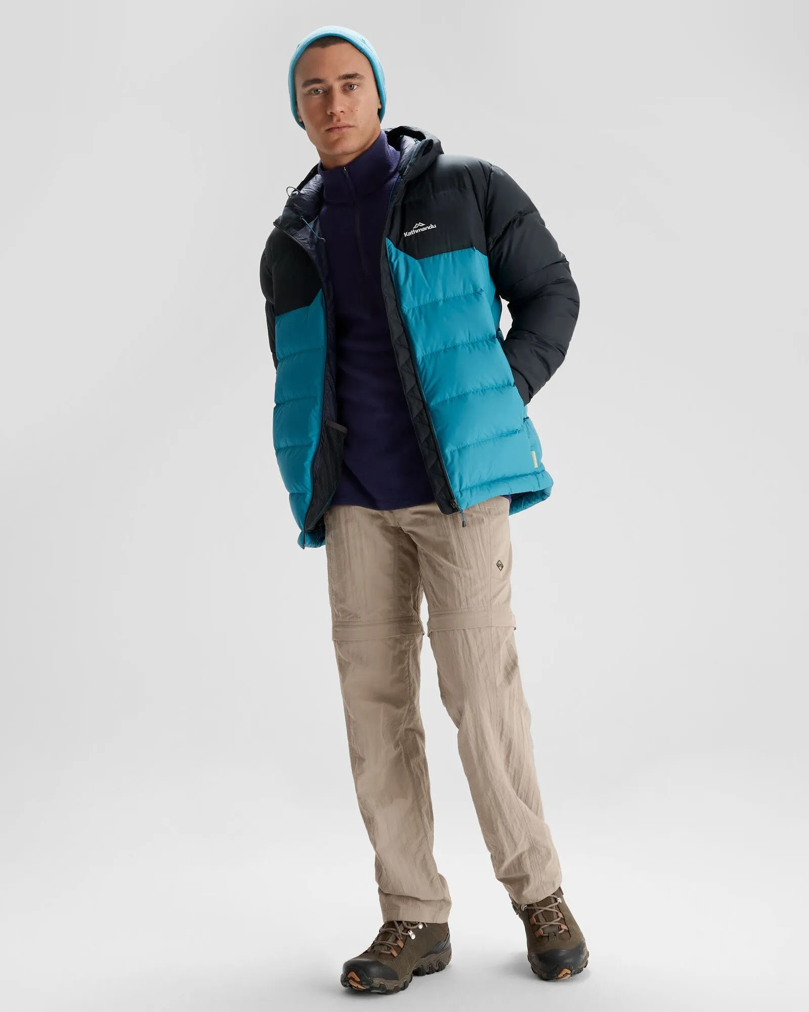 Men's Epiq Hooded Down Jacket - Eddy/Meteor
