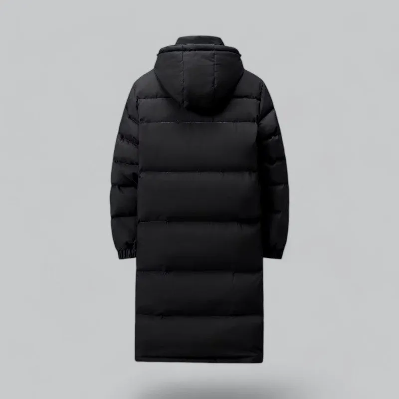 Men's Long Puffer Parka | Winter Jacket, Insulated, Water-Resistant, Hooded Design
