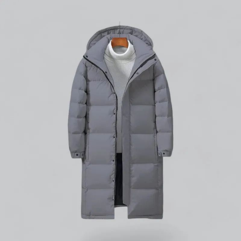 Men's Long Puffer Parka | Winter Jacket, Insulated, Water-Resistant, Hooded Design